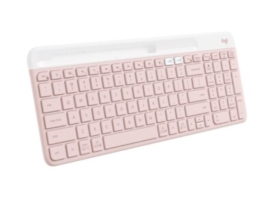 Logitech K585 Slim Multi Device Wireless Compact and Quiet Keyboard Rose
