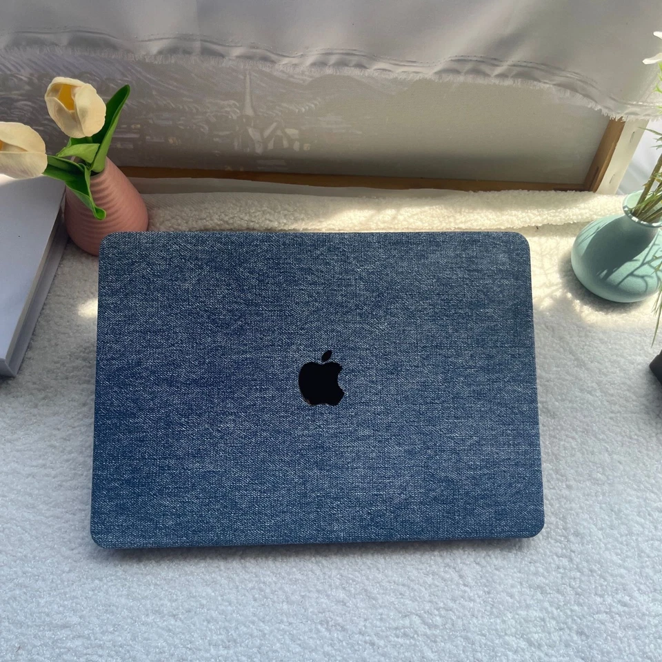 Funda blanda estilo tela vaquera MacBook Mac Air 13 Pro 14 15 16 2025 M4 Foto 3 de 4