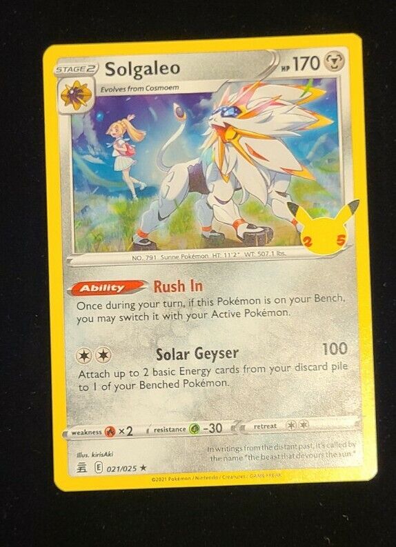 Solgaleo - 021/025 - Holo Rare - Pokemon Singles » Sword & Shield Series »  Celebrations - Frontline Games