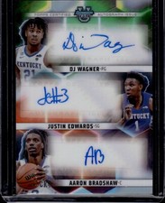 2023 24 Bowman Best U DJ Wagner Justin Edwards Aaron Bradshaw TRIPLE AUTO #1/10