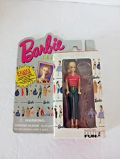 Barbie Keychain Vintage 1995 Basic Fun Mattel Fishing Pole Picnic Barbie NOS