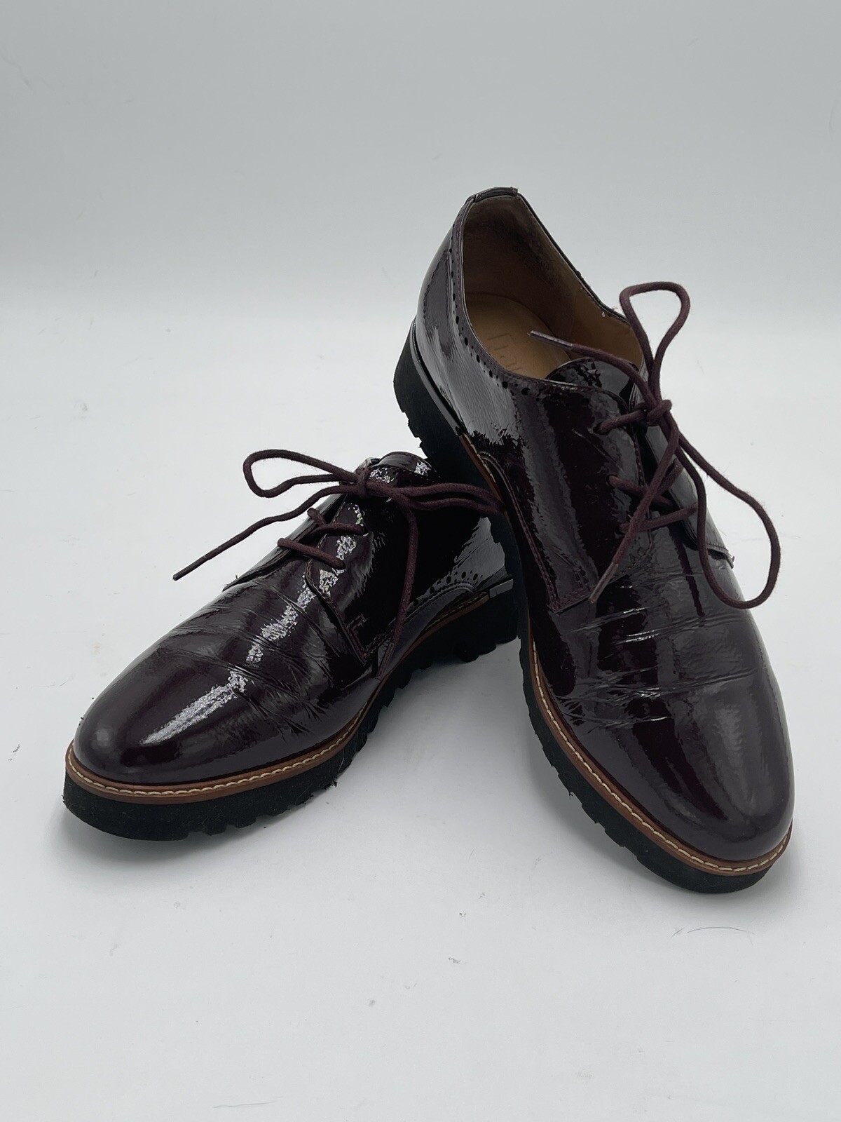 SAOLA Oxford FRANCO SARTO Charles Lug suola taglia 6 5 rosso bordeaux stringate