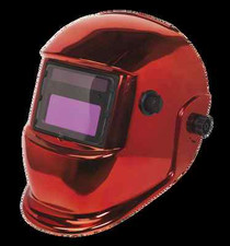 Sealey Solar Powered Auto Darkening Welding Helmet Mask Shade 9-13 Chrome Red
