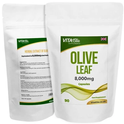 VITAELLA Olive Leaf | 8,000mg Capsules | Powerful Formula | Best Value on Ebay