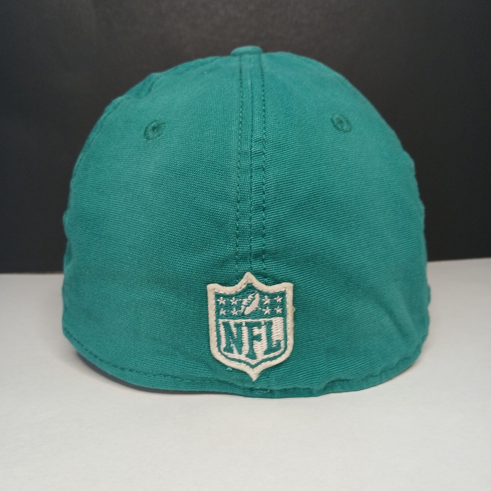 Retro Sport Miami Dolphins Hat Cap Mens Fitted S-M Throwback Logo Aqua NFL