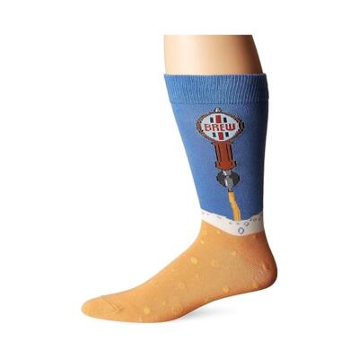 Socksmith Herrensocken Neuheit lustig Bierbrauen Crew-Socken 1 Paar blau UK 6,5-12