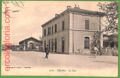 ah3019 - FRANCE - VINTAGE POSTCARD -  Vidauban TRAIN STATION Gare