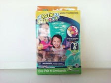 Swim Safe Step C Pair of Inflatable Shark Arm Bands New In Box Blue