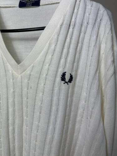 Vintage Fred Perry Knit Sweatshirt Size L - Picture 6 of 8