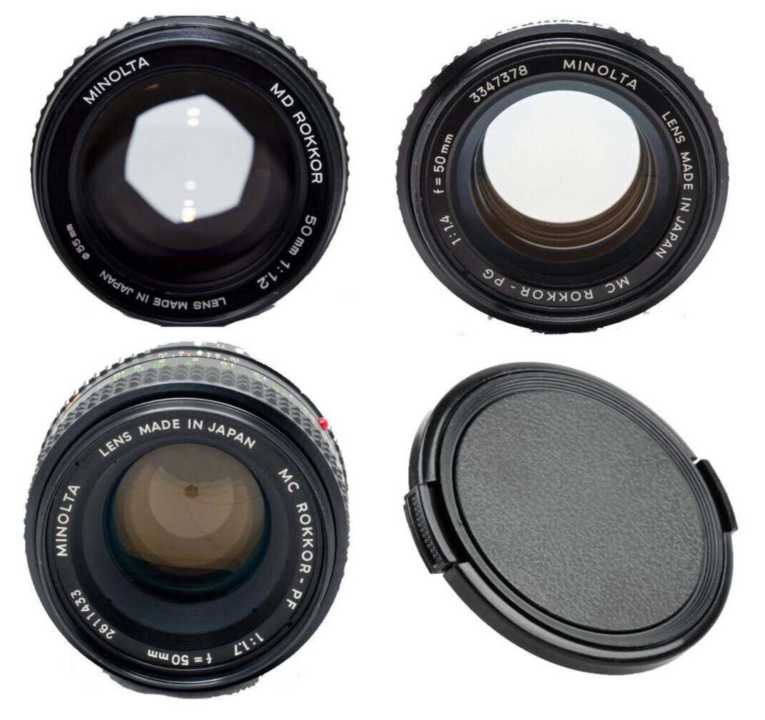 MINOLTA MC ROKKOR PG 50mm f1.4 Minolta Rokkor PG PF 50mm f1.2 - f1.4 -