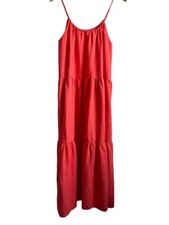 Show Me Your MuMu Linen Coral Size Small Maxi Dress