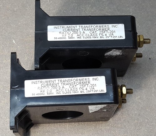 Lote de 2 INSTRUMENTOS TRANSFORMADOR 2SFT-201, RELACIÓN 200:5A. RF2.0, ACC CLASE 1% 4 VA - Imagen 8 de 9