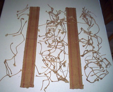 furniture spring coil Tie Strings and Canvas Webbing pieces Vintage Antique