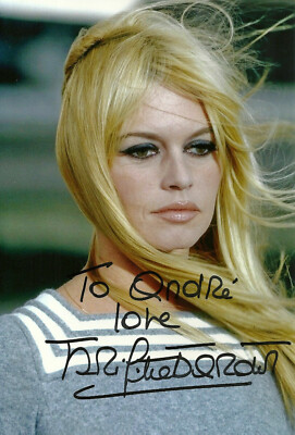 BRIGITTE BARDOT Original Autogramm signiertes 20x30 Großfoto Top Portrait