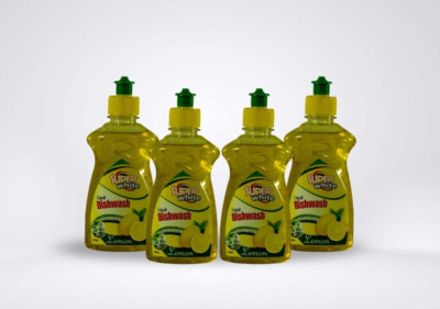 Super White Original New Kitchen Dish Washing Up Liquid Clean Detergent 4X 225ml