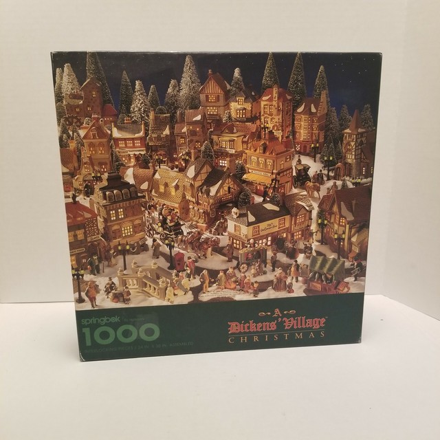 Springbok "A Dickens Village Christmas" 1000 pcs Jigsaw Puzzle 1994 eBay