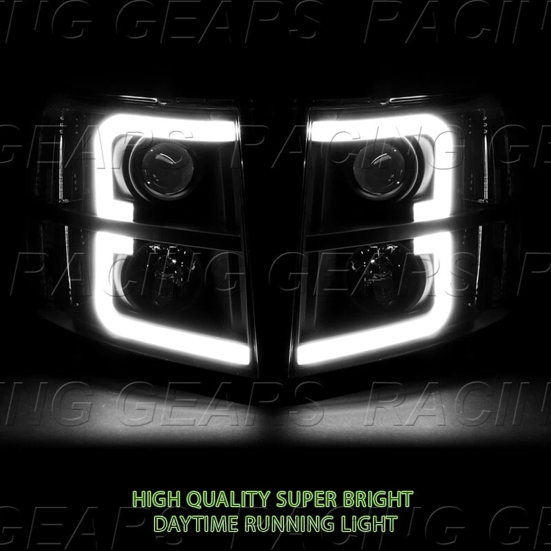 TUBO BARRA LED NEGRO/ÁMBAR PROYECTOR FARO APTO 07-13 CHEVY SILVERADO 1500 2500 Foto 4 de 4