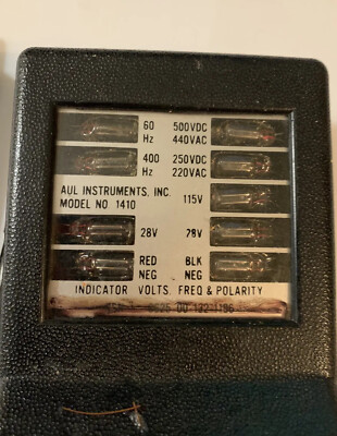 AUL Instruments 1410 Line Voltage Indicator NSN 6625-00-132-1196
