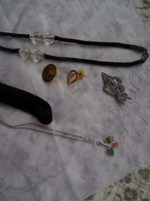 Lot De 3 Colliers + 3 Broches Vintage - Anciens - À Nettoyer