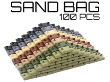 Army Sand Bags | Military Army Equipment | Building Blocks Accessory Bricks MOC