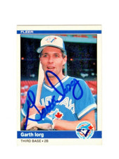 Garth Iorg autograph signed 1984 Fleer baseball card Toronto Blue Jays