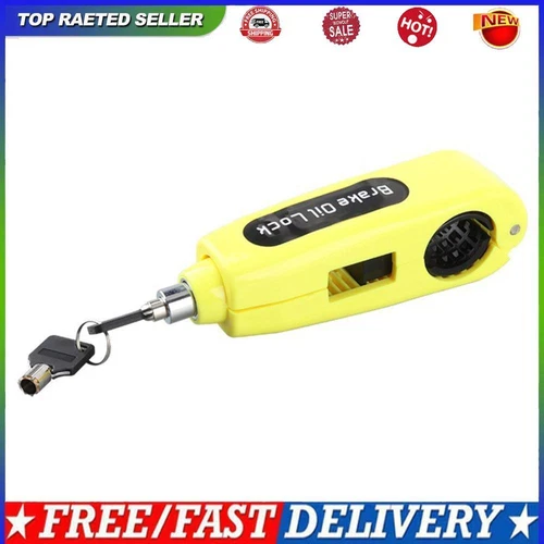 Waterproof Motorcycle Grip Lock Throttle Handlebar Anti-theft Lock (Yellow)