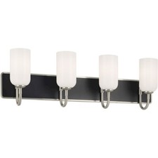 Kichler Solia 32in 4-Light Vanity Brushed Nickel Opal Glass