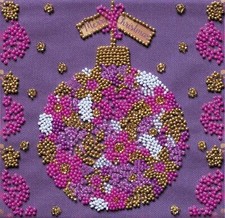 DIY Bead embroidery kit "Flower ball" 5.9"x5.9" / 15.0x15.0 cm, Abris Art