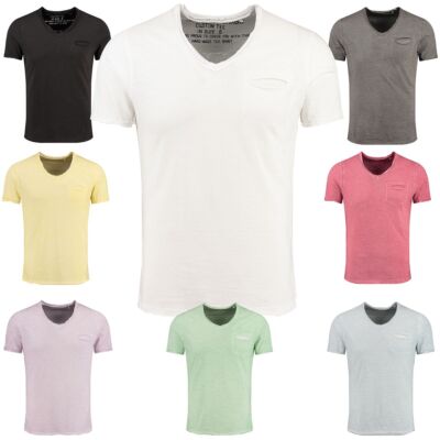 Key Largo Herren VintageUsedDestroyedLook T-Shirt Soda new tiefer V-Ausschnitt