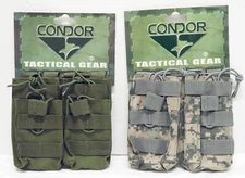NEW Condor MA43 MOLLE Tactical Double Stacker 5.56/.223 Rifle Open Top Mag Pouch