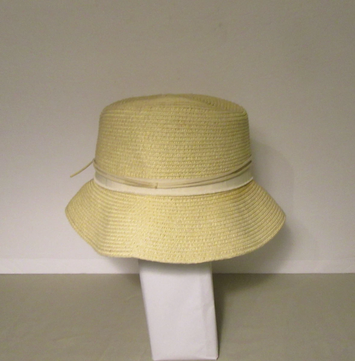 Nine West Hat Packable Bucket Style Hat Beige One Size Adjustable