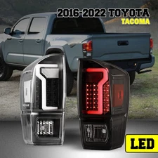 For Toyota Tacoma 2016-2023 LED Tail Lights Rear Brake Lamps Black Clear Lens