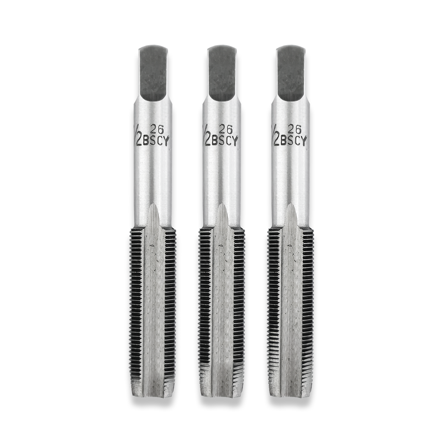 1/2″ X 26 BSCY HSS THREADING TAPS FIRST SECOND PLUG RDGTOOLS