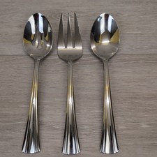 Reed  Barton BROOKSHIRE 3 Piece Stainless Serving Hostess Set Spoons  Fork