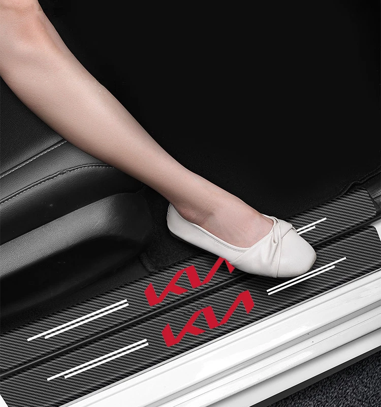 5PCS Car Accessories Door Sill Protector Scuff Guard Cover Trim  For Kia 2017 - image 3 of 4