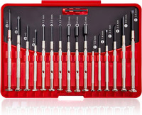 16-Teiliges Mini Schraubenzieher Set, Klein Brillen Reparaturset, Uhrenwerkzeug