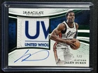 JALEN DUREN 2024-25 IMMACULATE PREMIUM LOGO PATCH AUTO INTERNATIONAL GREEN 1/3