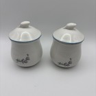 Vintage Elizabeth Arden Porcelain Floral Candle Jars Made In Japan Set Of 2 — photo 2