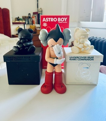 KAWS Astro Boy Companion + Undercover Bear Black & White Set   Rare Bundle