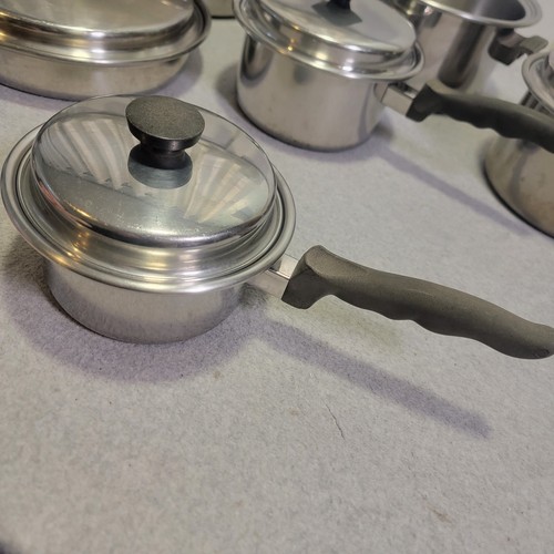 Vintage Pluramelt Flavorseal by Cory Stainless Steel Cookware 12 Pc Set - Picture 4 of 24