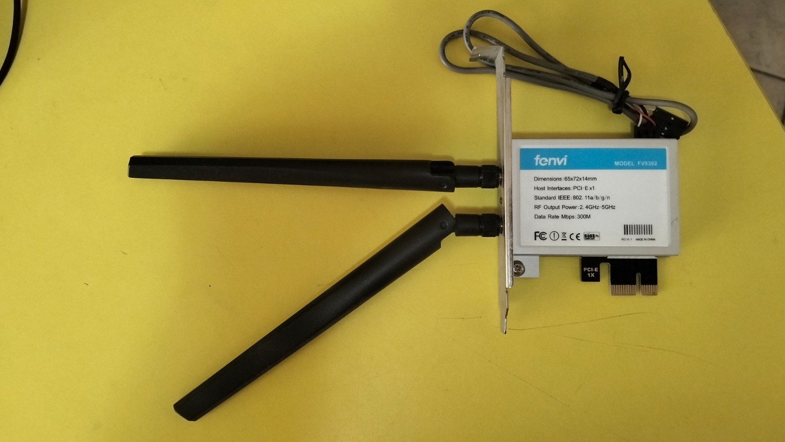 Scheda WiFi Bluetooth PCI-E Fenvi FV8302 Dual Band 300Mbps Antenne Maggiorate