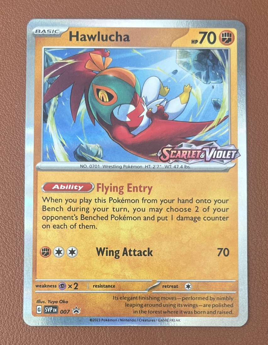 Hawlucha - SVP 007 (Prerelease) Pokemon Scarlet & Violet Stamped Promo - NM
