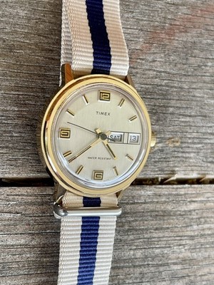 Timex Marlin Manual Wind Watch 1975 New strap free storage case fully restored 