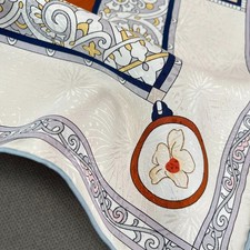 elegance 16 Momme Jacquard Silk Scarf (65cm) with hand-rolled edges Double-sided