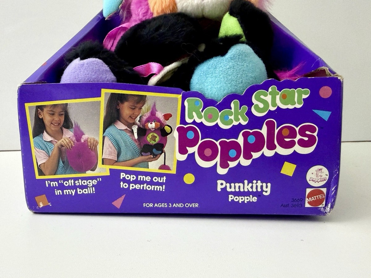 Rock Star POPPLES Punkity Vintage 1986 Plush Mattel Brand New Old