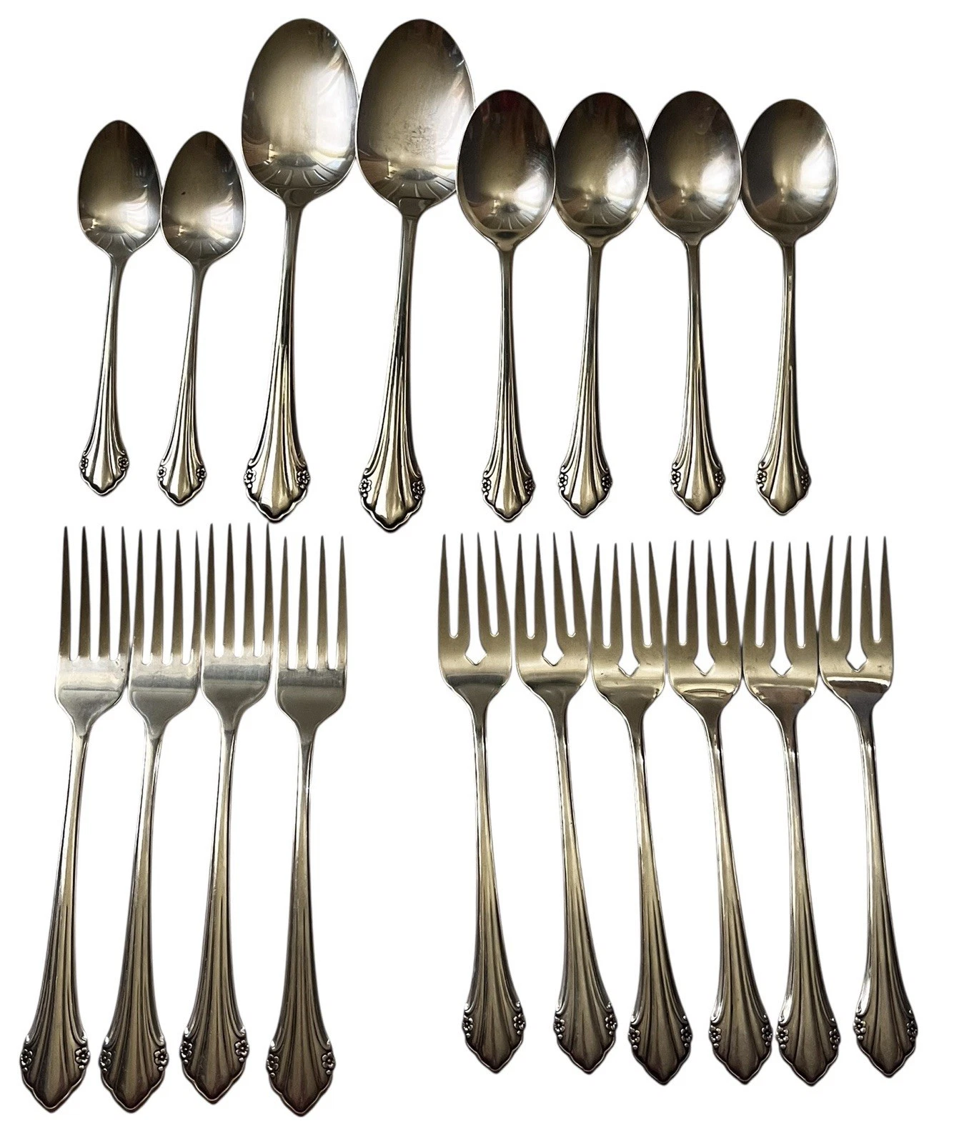 Lot of 18 pcs Oneida Bittersweet Repose Stainless Silverware Flatware