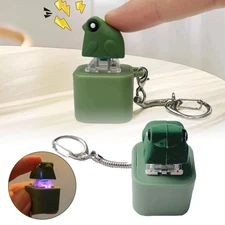 Croaking Frog Keychain,Rechargeable Stress-Relieving Clicky Keyboard TL