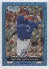 2012 Bowman Chrome Prospects Redemption Refractor Blue Wave Jacob Anderson 1i1