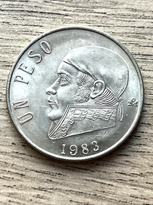 1983 Mexico Un 1 One Peso AU Almost Uncirculated Actual Coin TC4023*