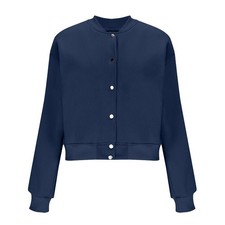 Women's Polyester Casual Jacket with Stand Collar and Loose Fit Summer Style